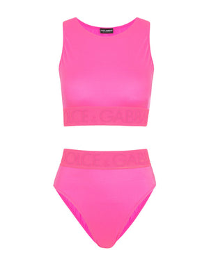 BIKINI TOP WITH BRANDED ELASTIC