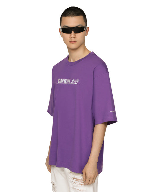 COTTON JERSEY T-SHIRT WITH DGVIB3 PRINT AND LOGO