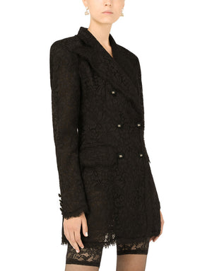 DOUBLE-BREASTED CORDONETTO LACE JACKET