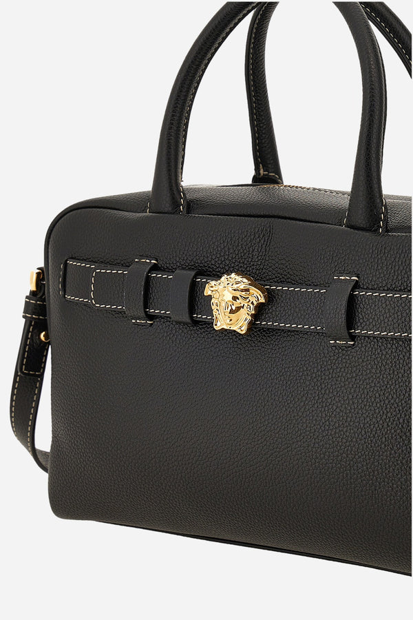La Medusa Bowling Bag In Grainy Calf Leather