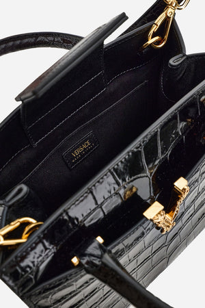Virtus Small Top Handle In Vitello Embossed Coccodrillo