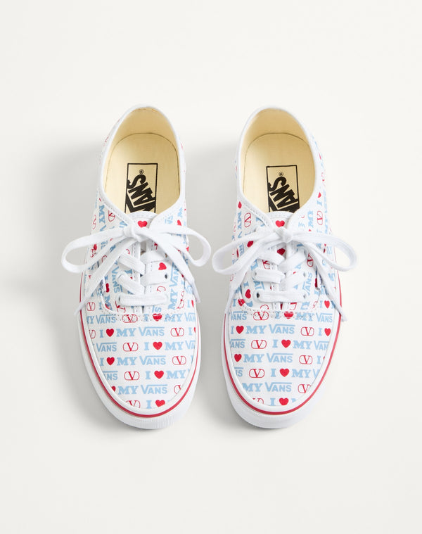 Sneaker Low-Top Valentino Garavani And Vans In Tessuto Con Stampa Valentino Vans Love