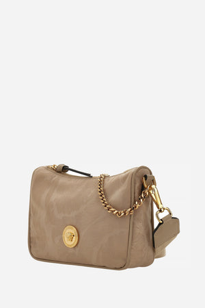 Icon Nylon Hobo Bag In Nylon Jacquard-Calf Leather