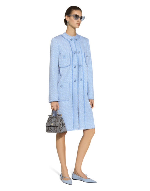 SINGLE-BREASTED COAT IN RACHEL TWEED