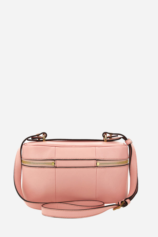 Versace Tag Shoulder In Lamb Leather