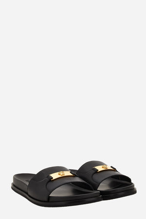 Versace Tank Sandals In Calf Leather