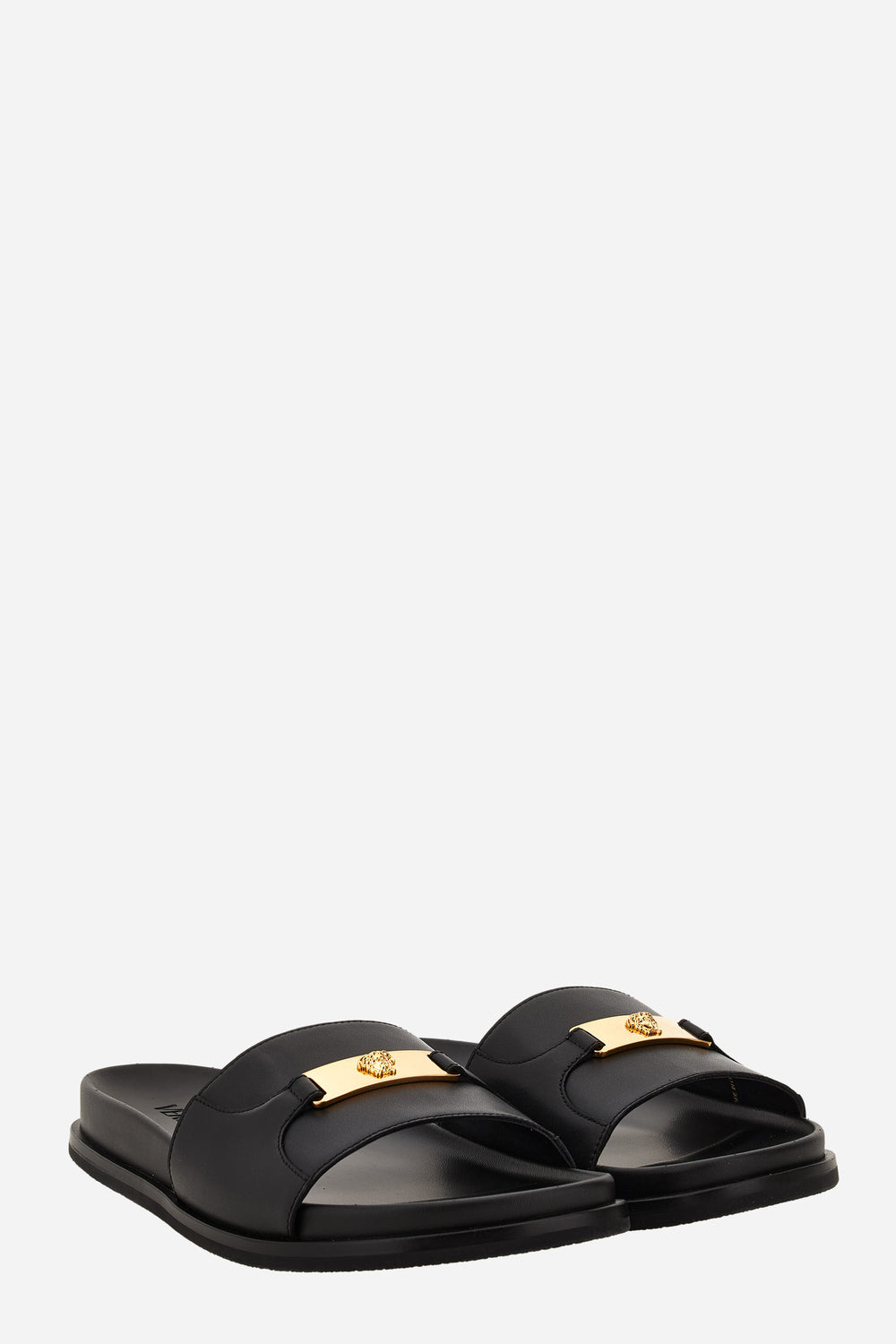 Versace Tank Sandals In Calf Leather