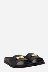 Versace Tank Sandals In Calf Leather