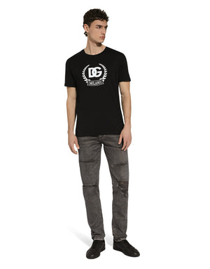 SHORT-SLEEVED COTTON T-SHIRT WITH DG PRINT