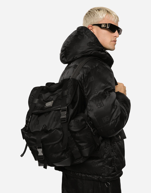 NYLON BACKPACK WITH LOGO