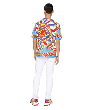 COTTON T-SHIRT WITH CARRETTO PRINT