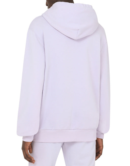 JERSEY HOODIE WITH BRANDED TAG