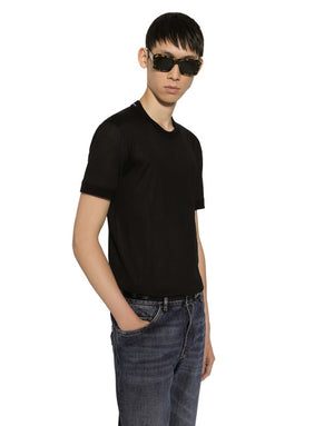 SHORT-SLEEVED SILK T-SHIRT
