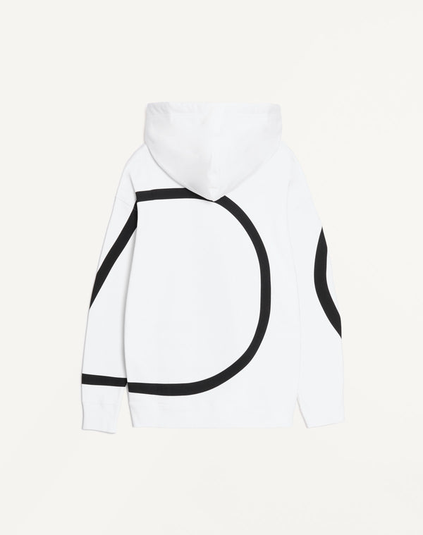 Felpa In Cotone Con Stampa V Logo Signature