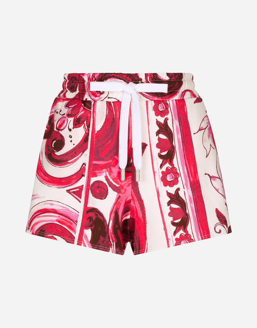 MAJOLICA-PRINT JERSEY SHORTS