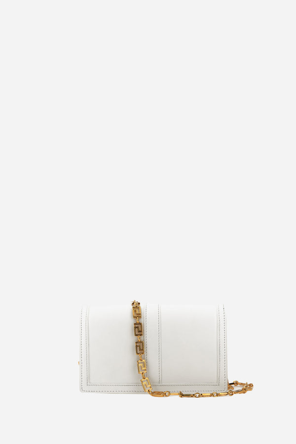 Greca Goddess Wallet On Chain In Calf Leather