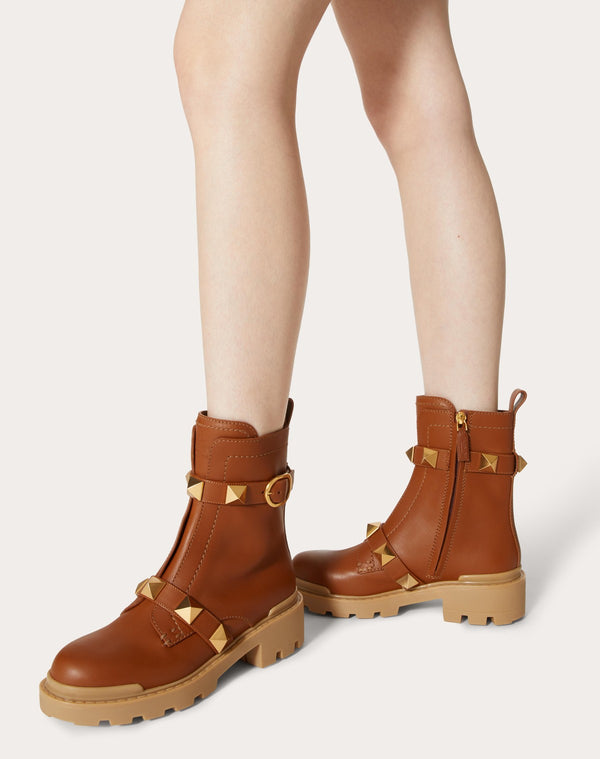 Combat Boot Roman Stud In Vitello 40Mm