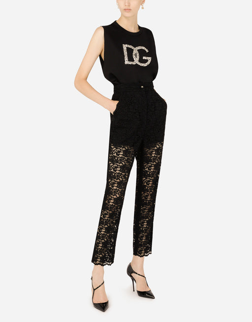 INTERLOCK TANK TOP WITH CRYSTAL DG EMBELLISHMENT