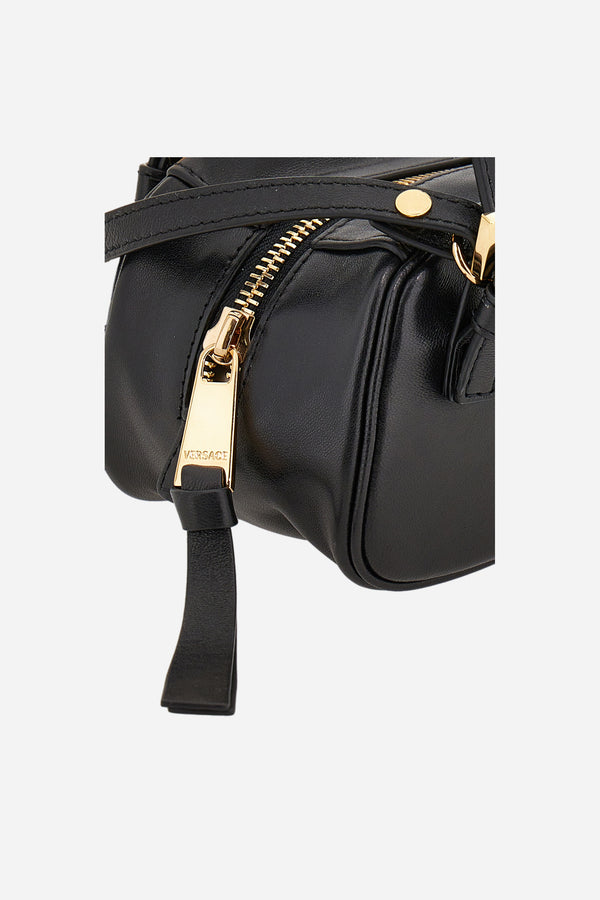 Versace Tag Mini Shoulder In Lamb Leather