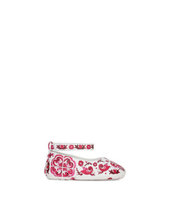 PRINTED NAPPA LEATHER BALLET FLATS