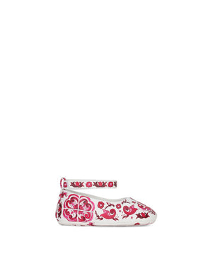 PRINTED NAPPA LEATHER BALLET FLATS