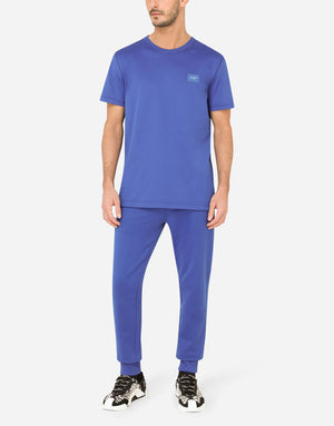 JERSEY JOGGING PANTS WITH BRANDED PLATE