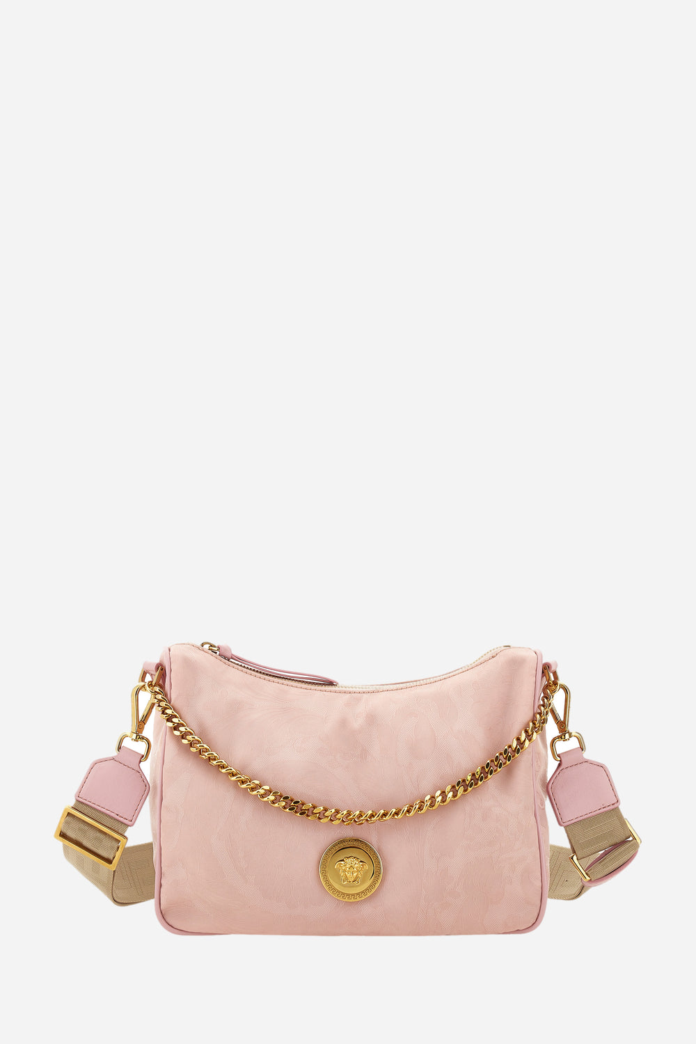 Icon Nylon Hobo In Nylon Jacquard-Calf Leather
