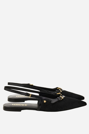 Versace Point Sling Back H.05 In Calf Leather