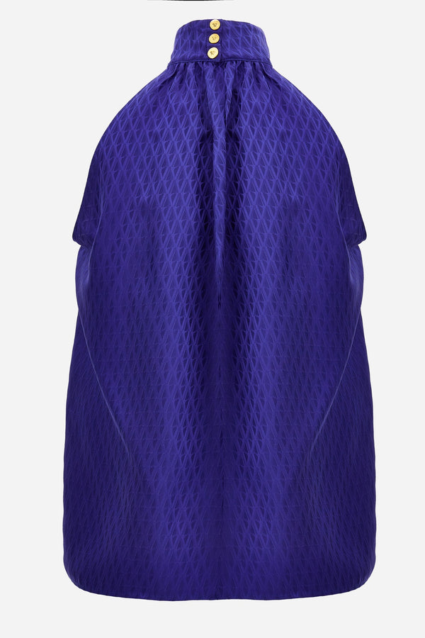 Blouse In V Monogram Jacquard Silk Satin