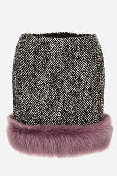Skirt In Responsible Wool Mix Chevron