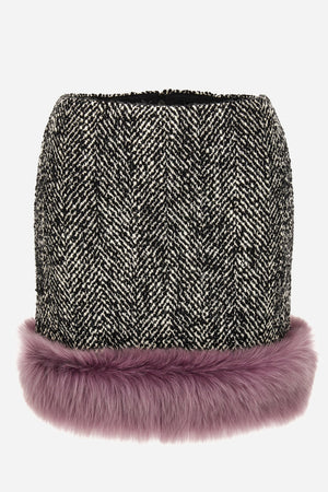 Skirt In Responsible Wool Mix Chevron
