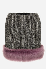 Skirt In Responsible Wool Mix Chevron