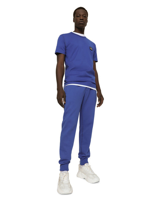 COTTON T-SHIRT WITH LOGO PLATE
