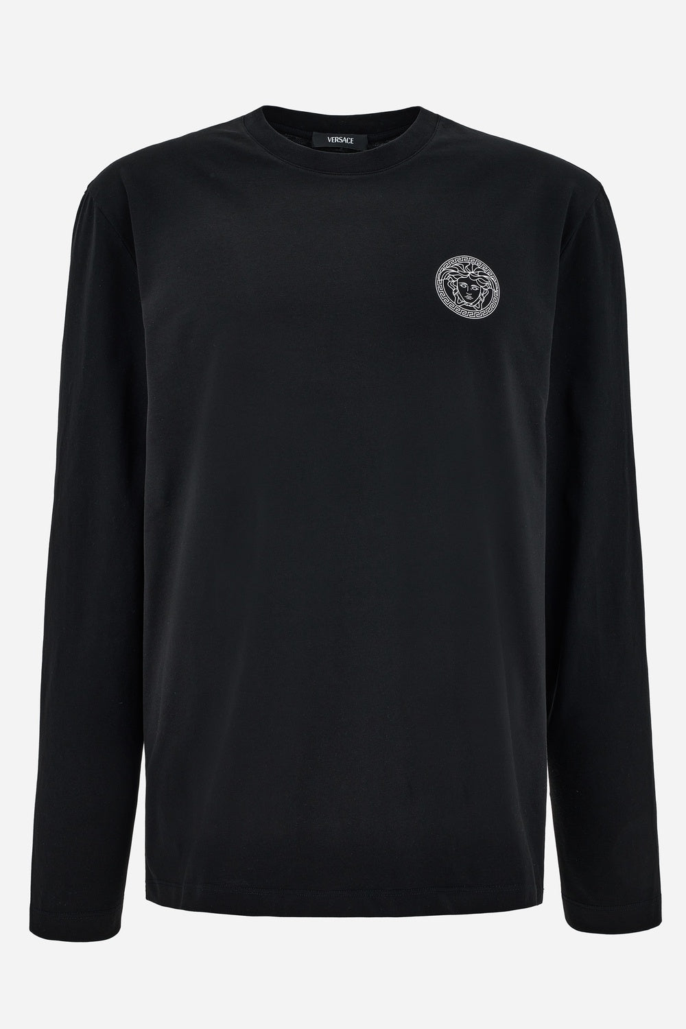 T-Shirt In Jersey Fabric-Greca Medusa Print