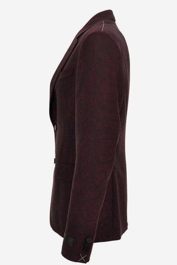 Formal Jacket In Barocco Jacquard Wool Fabric