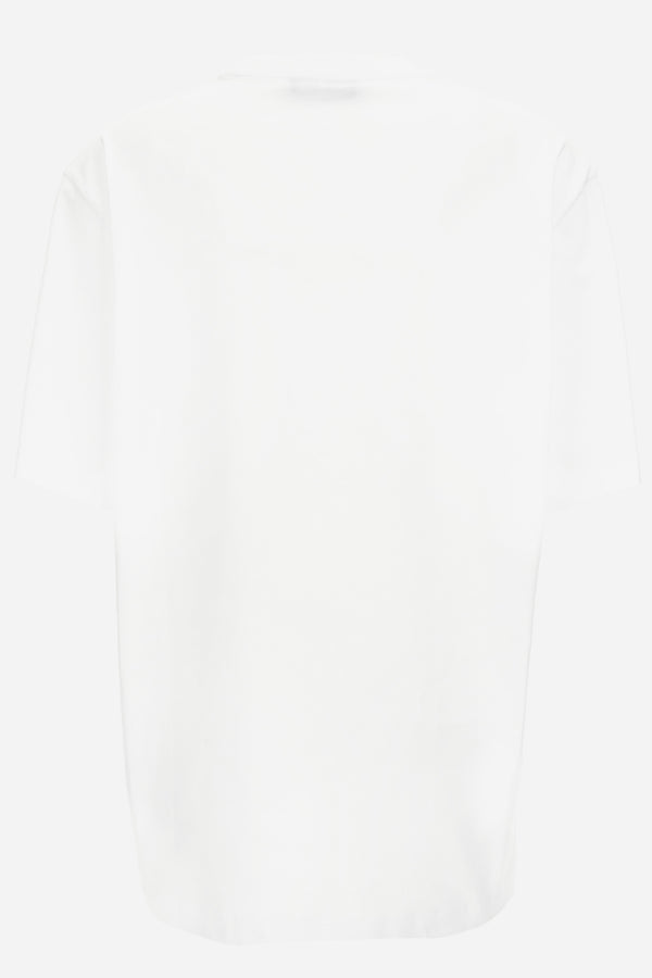 T-Shirt In Jersey Fabric-Barocco Palm Print