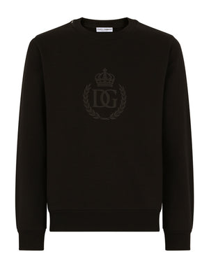 JERSEY SWEATSHIRT WITH 3D FLOCKED DG LOGO