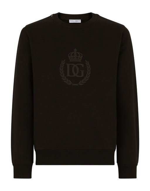JERSEY SWEATSHIRT WITH 3D FLOCKED DG LOGO