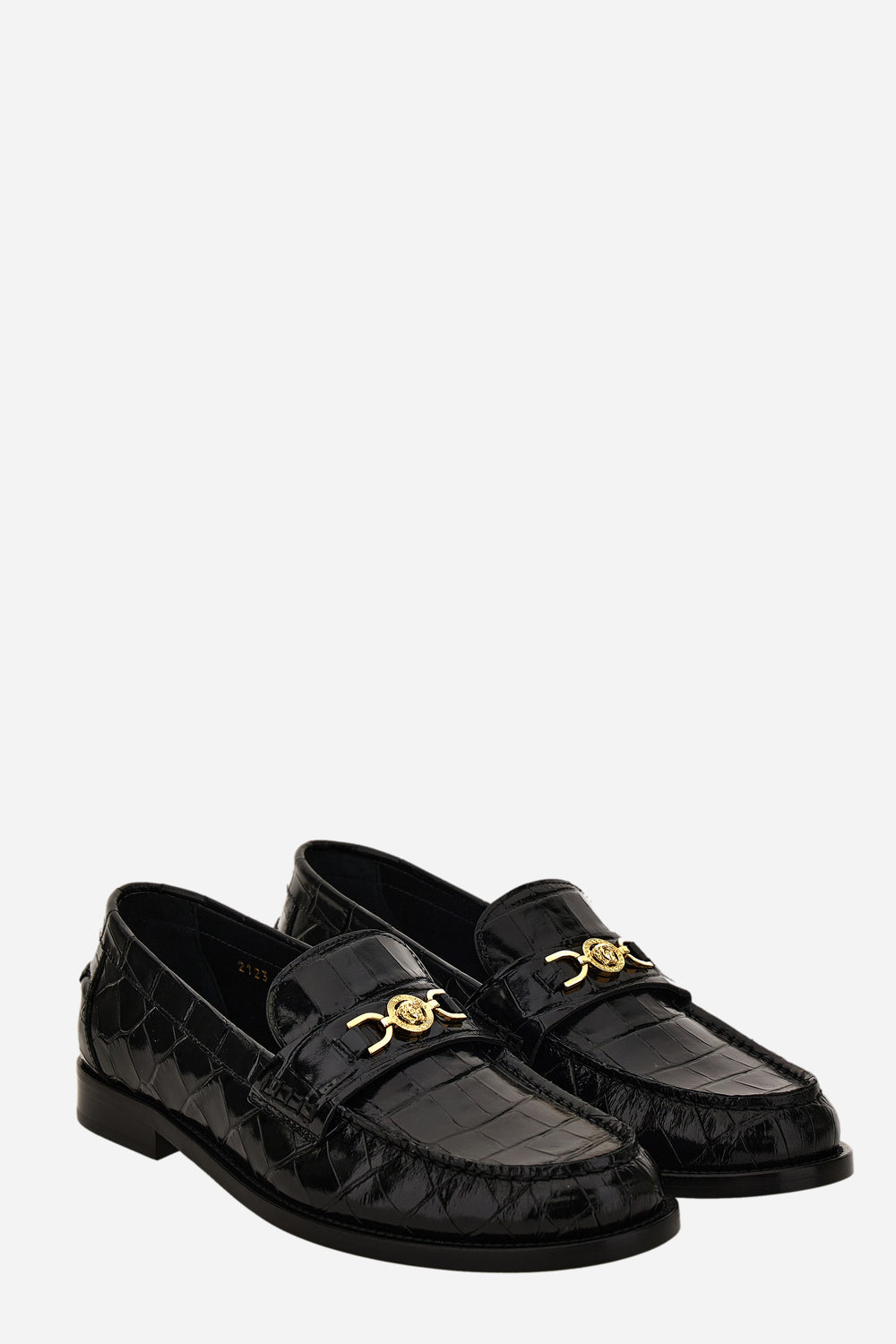 Medusa 95 Loafers In Embossed Croc Calf Leather