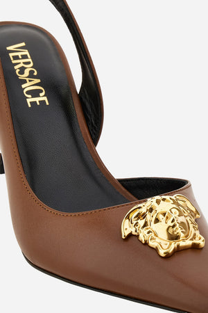 La Medusa Sling Back  In Calf Leather