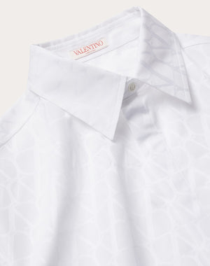 Camicia In Popeline Di Cotone Con Motivo Toile Iconographe