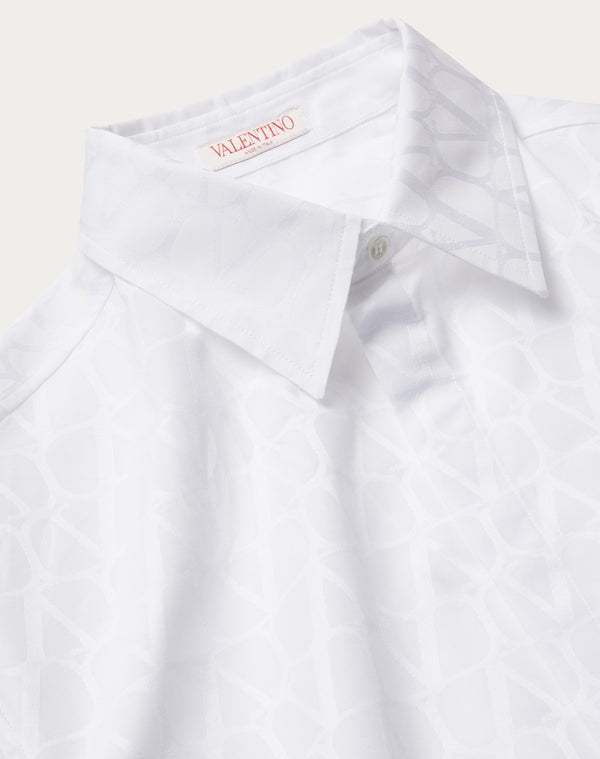 Camicia In Popeline Di Cotone Con Motivo Toile Iconographe