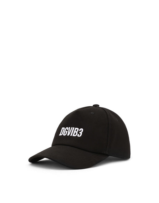 COTTON DRILL BASEBALL CAP WITH DGVIB3 EMBROIDERY