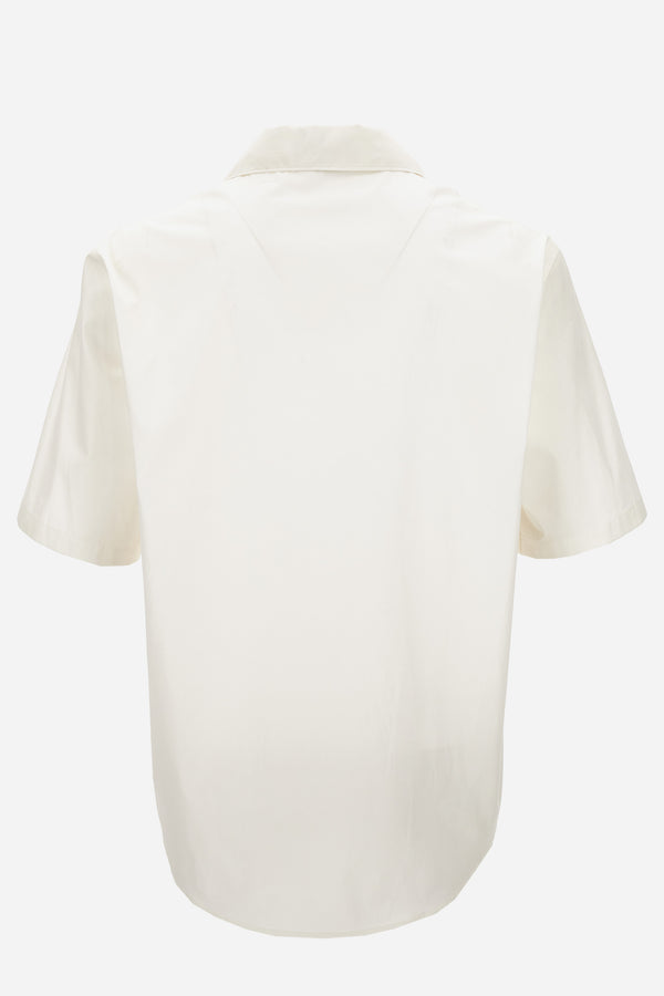 Informal Shirt In Poplin Fabric Coral Theatre Crest Print