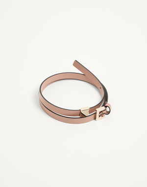 CINTURA SIDE STUD IN VITELLO LUCIDO 15 MM