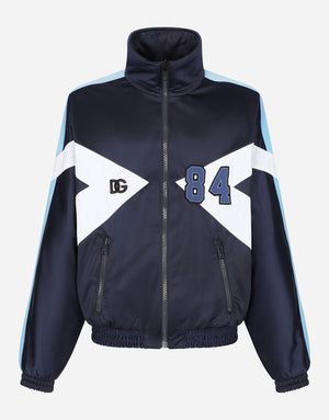 NYLON HIGH-NECKED JACKET WITH PATCH