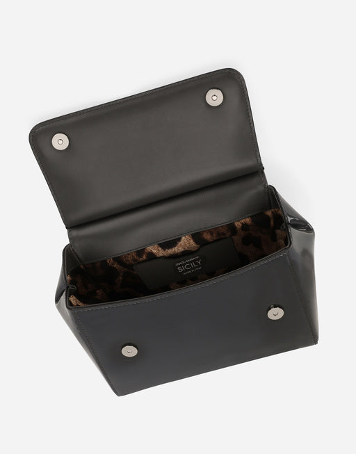 SMALL SICILY HANDBAG IN POLISHED CALFSKIN