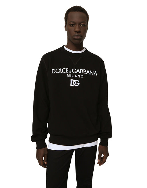 JERSEY SWEATSHIRT WITH DG EMBROIDERY