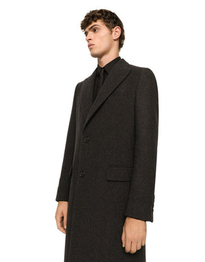 SINGLE-BREASTED WOOL COAT