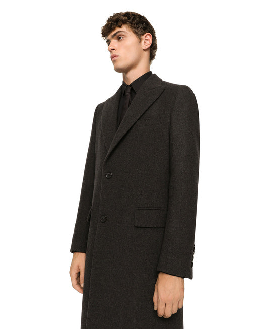 SINGLE-BREASTED WOOL COAT